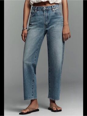 Frame Denim Women's Mid-Light Blue Straight-Leg Jeans
